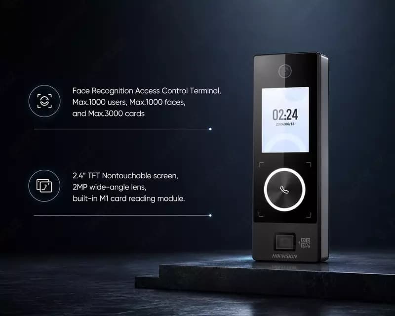 Терминал контроля доступа с распознаванием лиц DS-K1T323MBWX-QRE1(O-STD) — 1