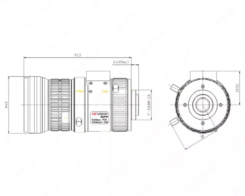 Вариофокальный 8Мp объектив 1/1.8” HV1140D-8MPIR - 11-40мм — 4