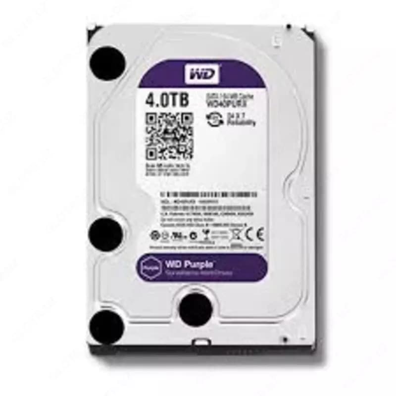 HDD 4TB WD (Фиолетовый) WD40PURX-78 Профессиональный диск для видеонаблюдения (Реставрация) — 1
