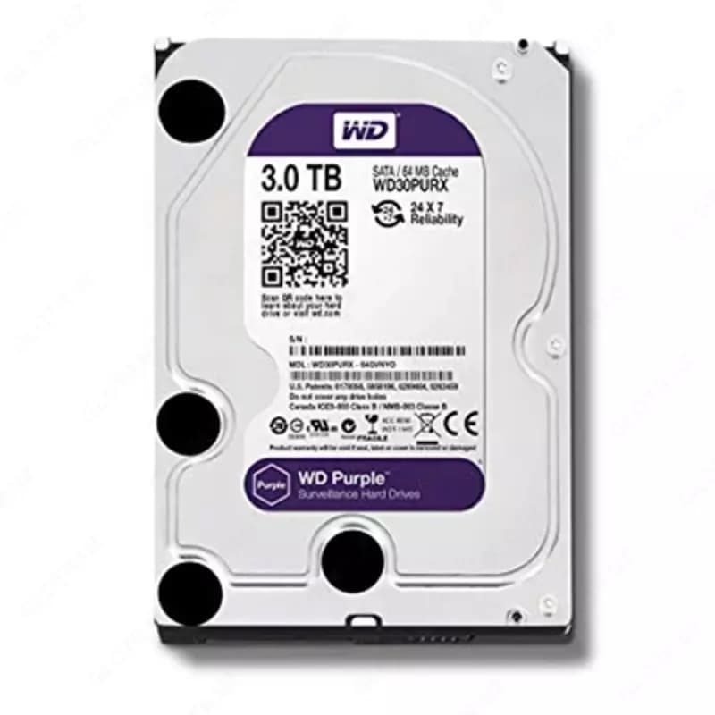 Жёсткий диск WD30PURX-78 для видеонаблюдения 3ТБ - HIKVISION - (ОРИГИНАЛ) — 1