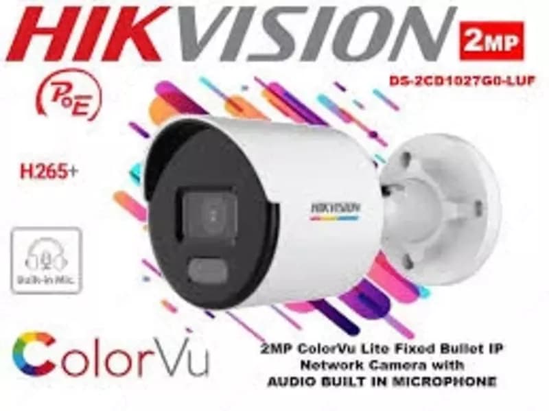 Видеокамера 2МП DS-2CD1027G0-LUF-ColorVu — 2