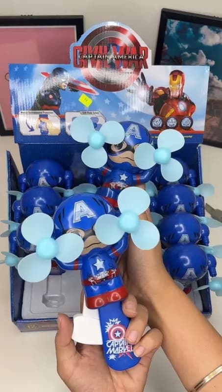 Игрушка ручной детский вентилятор ”Капитана Америки” — 1