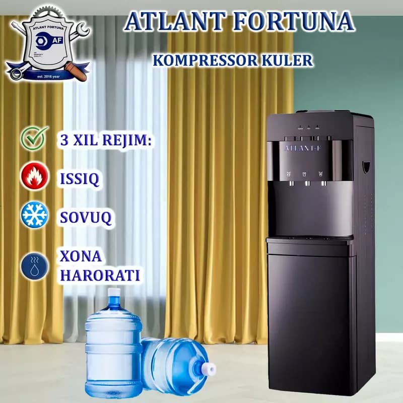 Кулер для воды ATLANT-F модель YLR-LW-2-5-97АLB , чёрный — 5