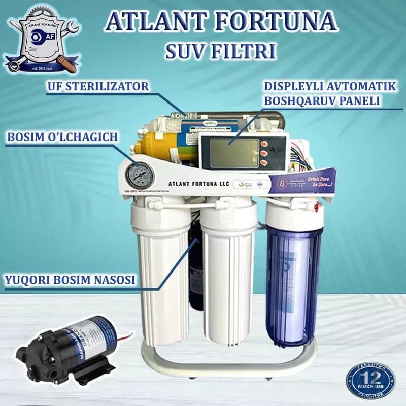 Фильтр для воды Atlant Fortuna, 8-ступенчатая фильтрация, 16л/ч — 2