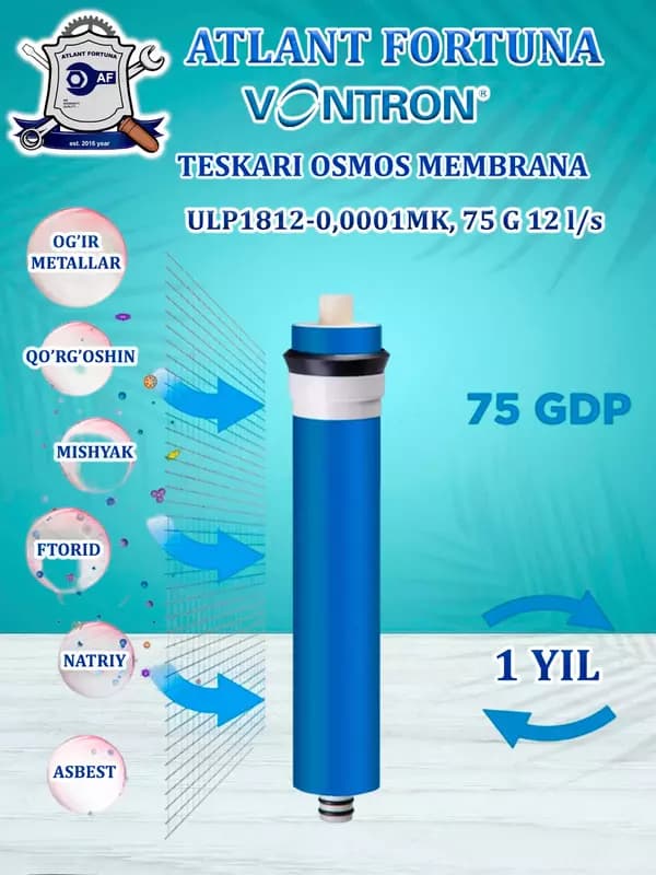 Мембрана обратного осмоса VONTRON ULP1812-75 — 2