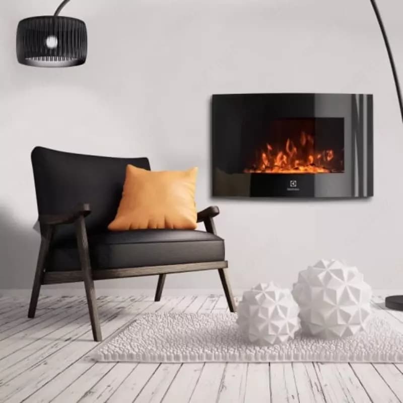 Электрокамин ”Electrolux” EFP/W - 1200URLS, 88.5х56х13.5 см, 2кВт (Черный) — 5