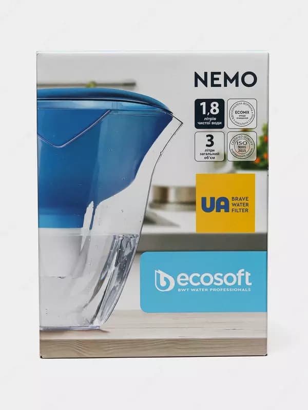 Фильтр-кувшин Ecosoft НЕМО 3 л (1.8 л очищенной воды), синий — 1