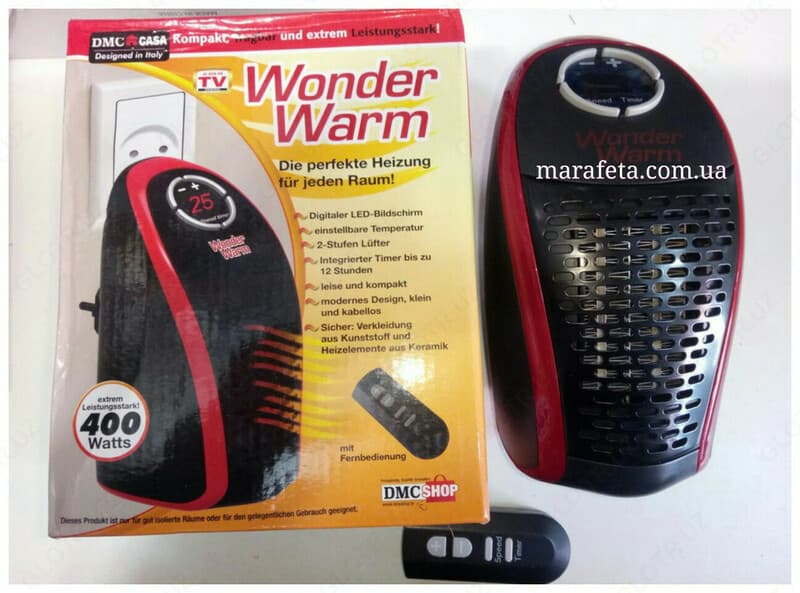 Портативный мини обогреватель с пультом WONDER WARM — 7