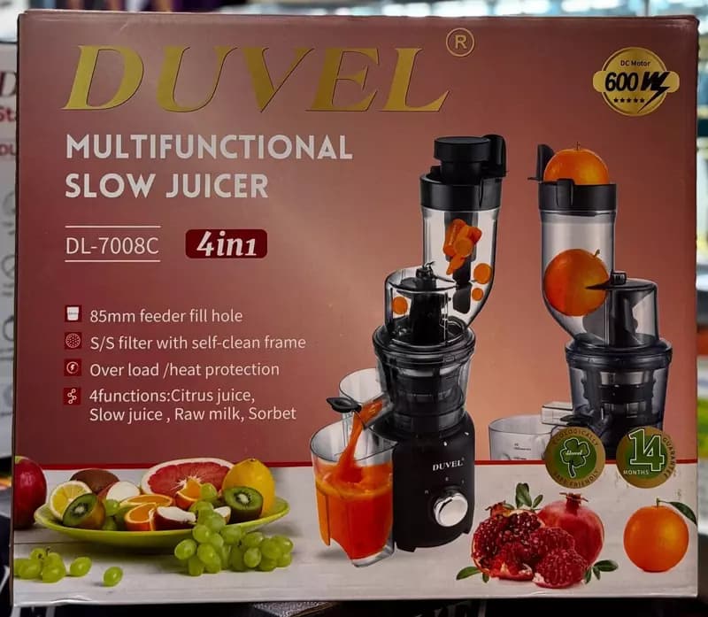 Многофункциональная соковыжималка (шнековая) 4 в 1 ”DUVEL” DL-7008C, 600W, 85 мм (Германия) — 3