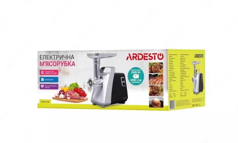 Мясорубка Ardesto MGK-2100 - 2100 Вт/2,0кг-мин/4 терки/томат. соковыж — 6