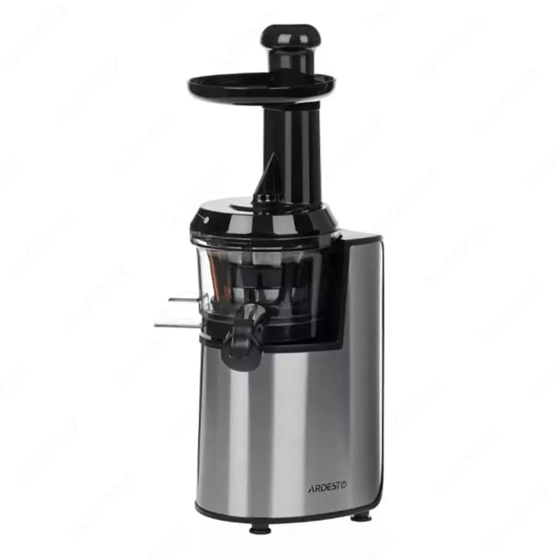 Соковыжималка шнековая Ardesto auger juicer, 200W, bowl-0.6L, cake-0.6L, plastic/iron, silver-black, JEG-1330SL — 2