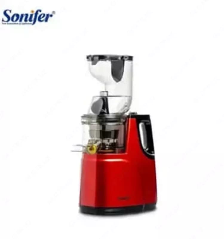 Соковыжималка (шнековая) ”SONIFER” SF-5537, 150W, 0.5/0.5 л (Красный/чёрный) — 3