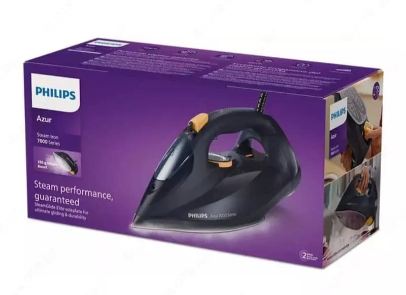 Бытовой паровой утюг ”PHILIPS” DST7060, 3000 W (Темно-синий) — 3