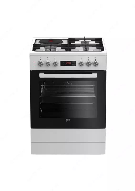 Комбинированная плита ”Beko FSE63330DW Superia” (Белая) 60 х 85 см — 2