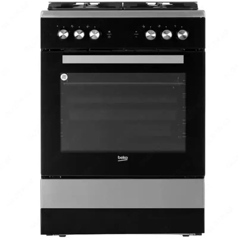 Газовая плита ”Beko FSM62530DXMS” (Черная) 60 х 85 см — 2