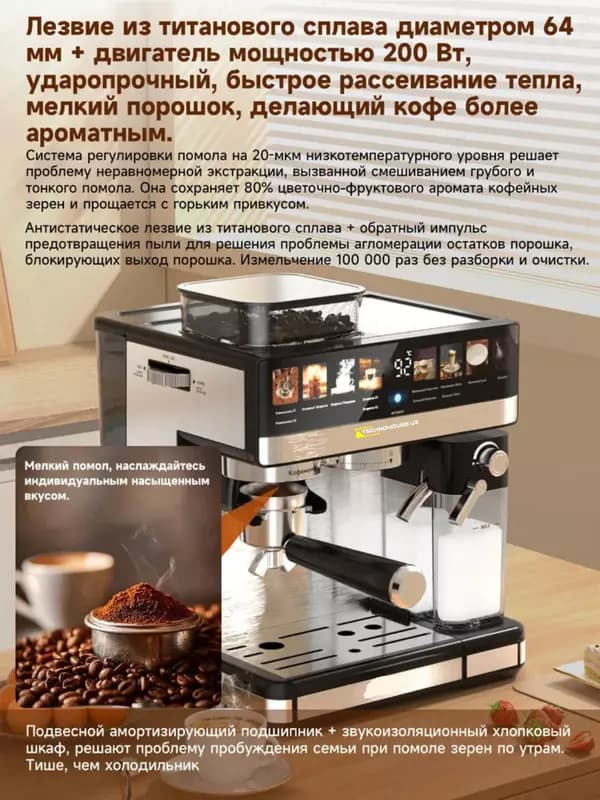 Профессиональная кофемашина для кафе и ресторанов автоматическая капучинатора — 3