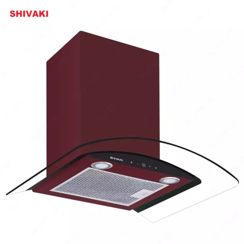 Кухонная вытяжка Shivaki 0660 Touch Бардовый — 2