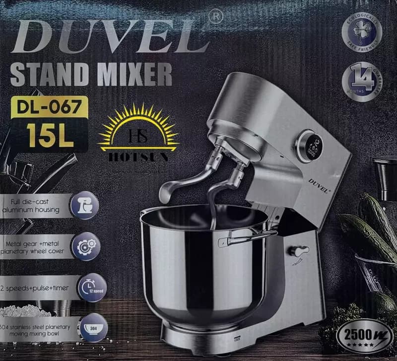 Планетарный миксер ”DUVEL” DL-067, 2500W, 15 л, 12 режимов, таймер (Германия) — 1