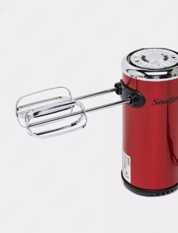 Ручной миксер ”Sonifer” SF-7025, 2 насадки, 400W, 5 скоростей+турбо режим (Красный/черный) — 2
