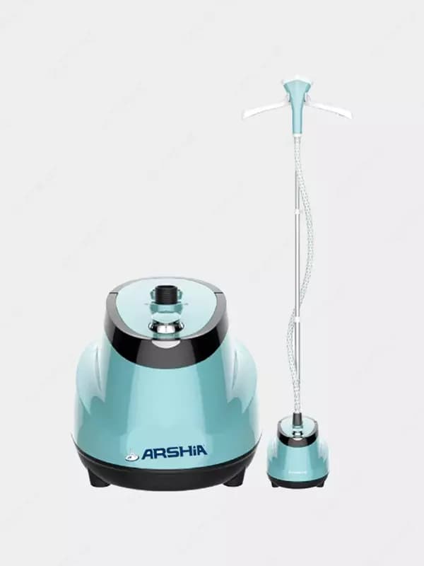Бытовой отпариватель одежды (мини доска) ”Arshia” AS2108-9025, 2200W, 10 режимов, 1.6 л. (Китай) Черный/Голубой — 2