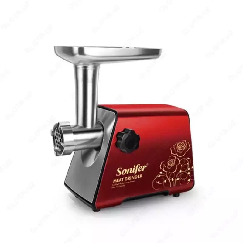 Электрическая мясорубка (нерж. сталь) ”Sonifer” SF-5016, 1200W, реверс, 3 диска (Китай) Ассортимент — 2