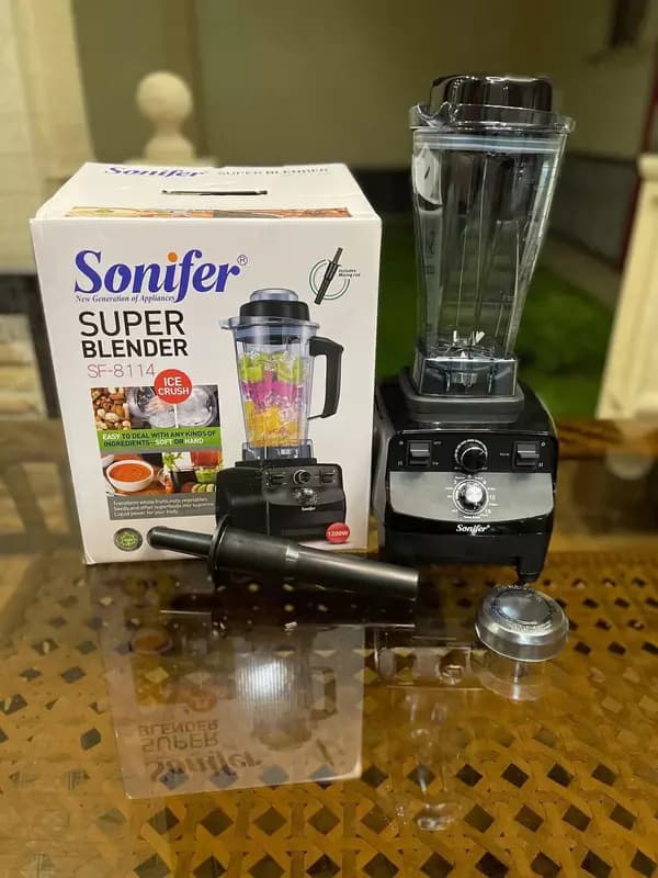 Электрический блендер ”SONIFER” SF-8114, 1200W (Стальной/черный) — 3