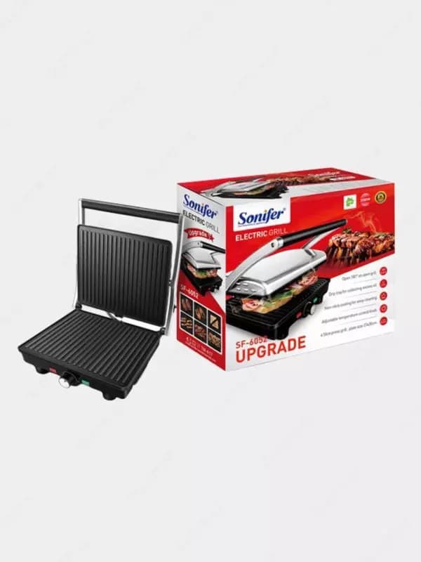 Тостер - гриль ”SONIFER” SF-6052, 2000W (Стальной/черный) — 1