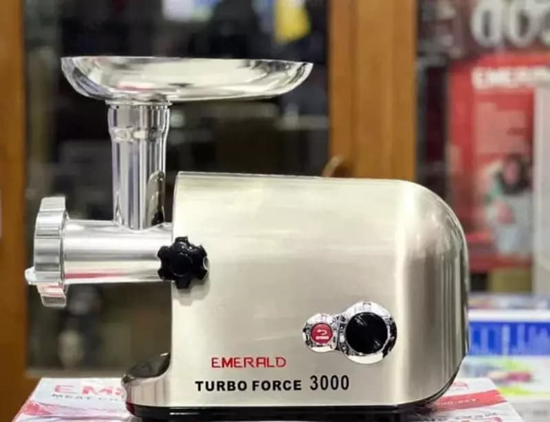Электрическая мясорубка (нерж. сталь) ”EMERALD” EM-300-602, 3000W, реверс, система Turbo Force (Китай) Стальная — 1