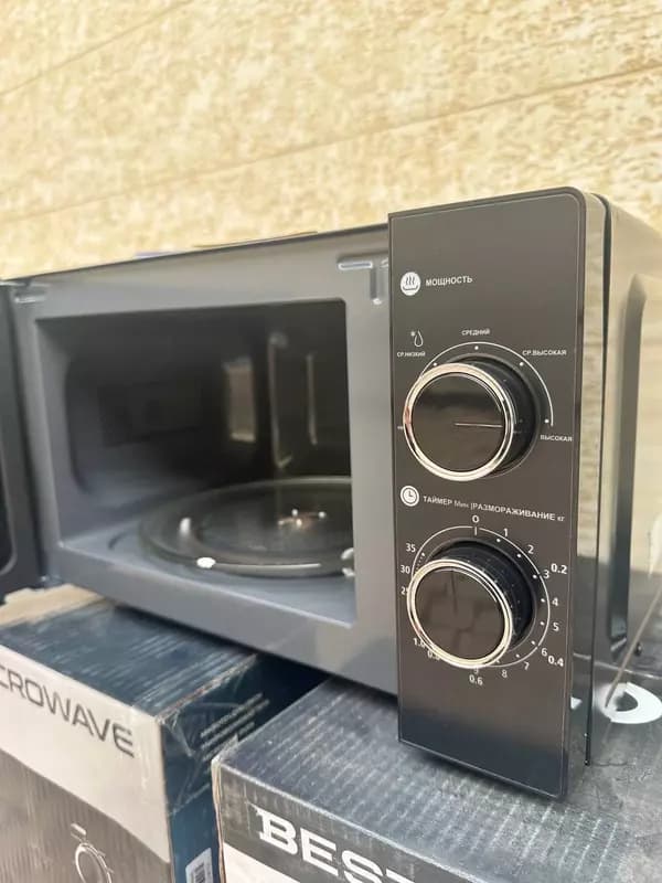 Микроволновая печь ”BESTON” SM2005-В, 700W, 20 л (Черная/серебристая) — 3