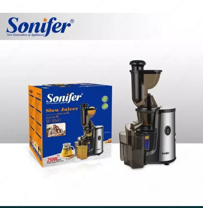 Соковыжималка ”SONIFER” SF-5541, 250W, 1/1 л (Металлик/чёрный) — 1