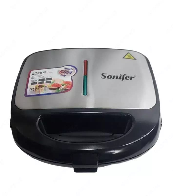 Тостер - сендвичница 5 в 1 ”SONIFER” SF-6170, 750W (Стальной/черный) — 1