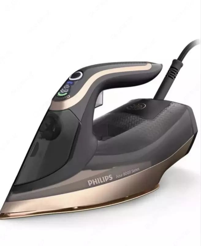 Бытовой паровой утюг ”PHILIPS” DST8041, 3000 W (Темно-серый/золотистый) — 1