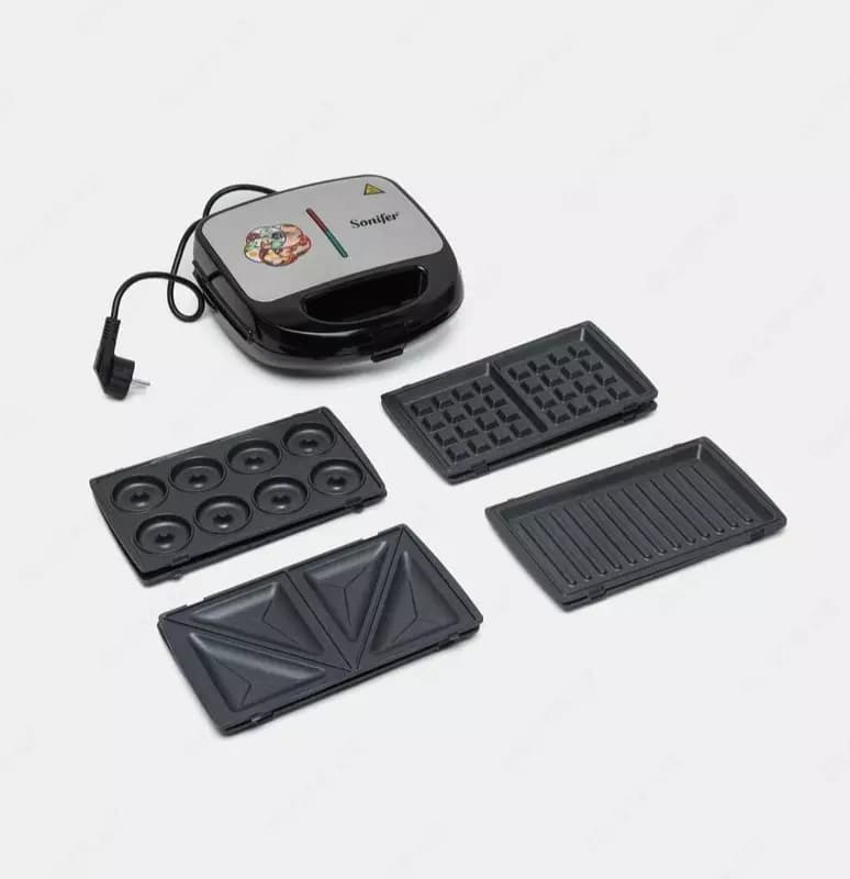 Тостер - сендвичница 5 в 1 ”SONIFER” SF-6154, 750W (Стальной/черный) — 6