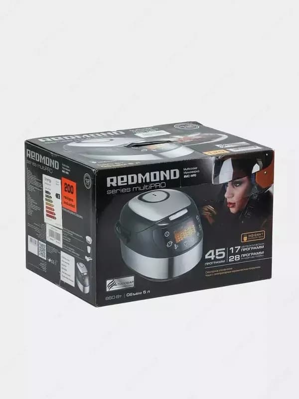Мультиварка ”REDMOND” RMC-M90, 860W, объем 5 л, 45 прогр. (Черный/серый) — 5