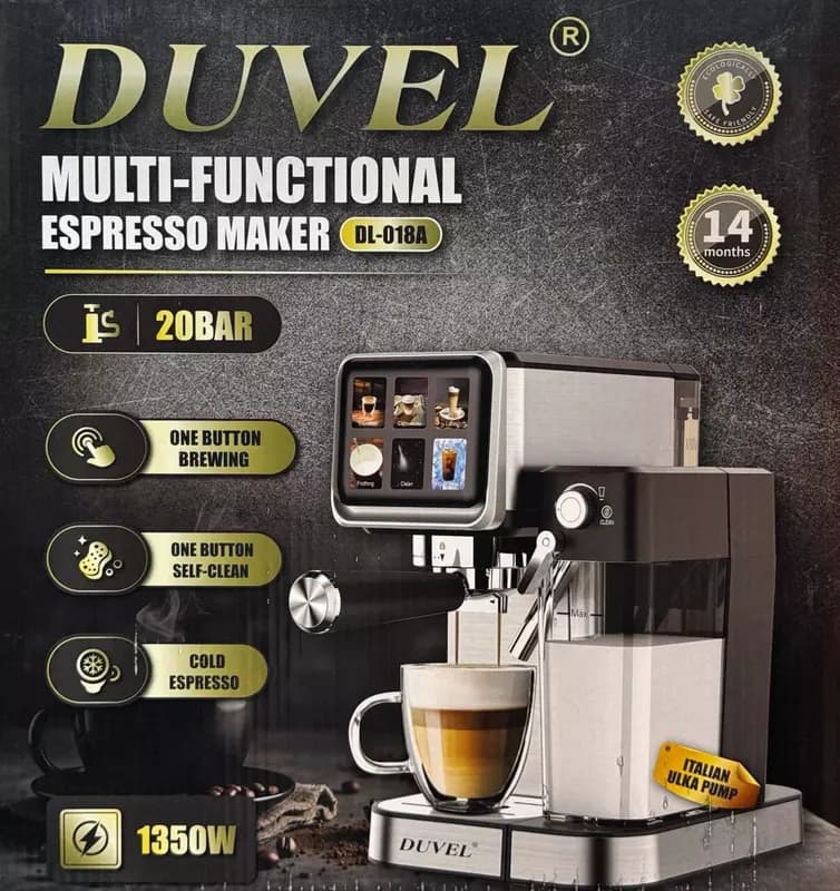 Рожковая кофемашина (сенсорная) ”DUVEL” DL-018А, 1350W, 1 л. (Германия) — 3