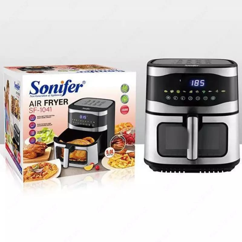 Аэрогриль ”SONIFER” SF-1041, 1800W 9 л (Серебристый/черный) — 2