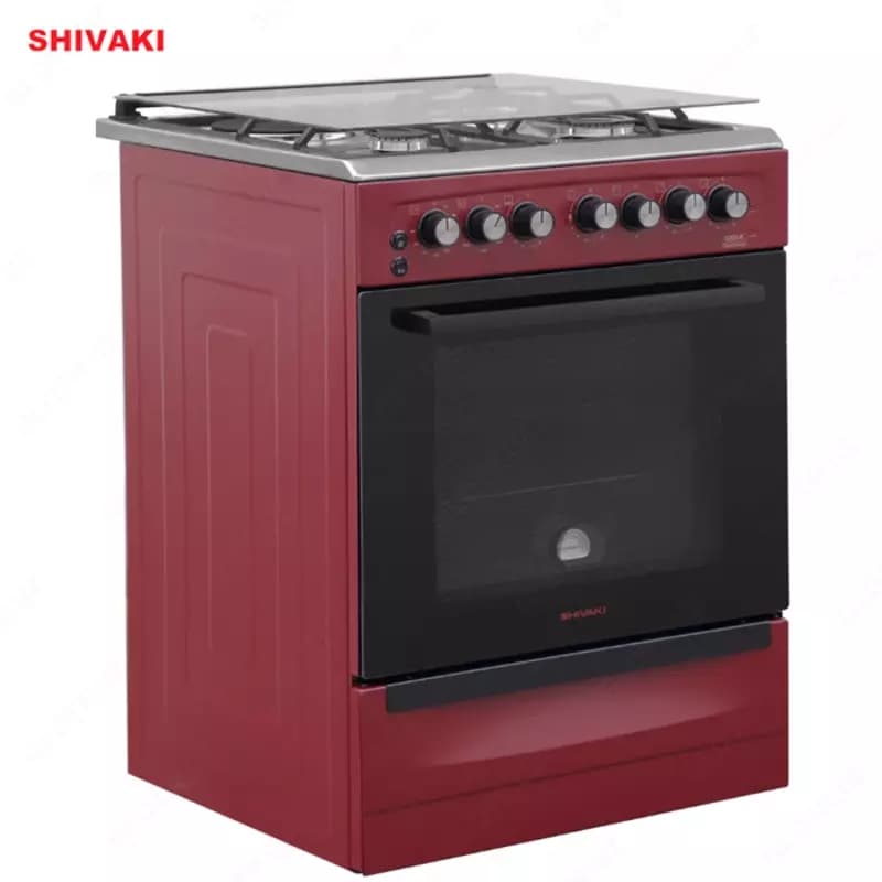 Комбинированная плита Shivaki 6302-K Бордовый — 2