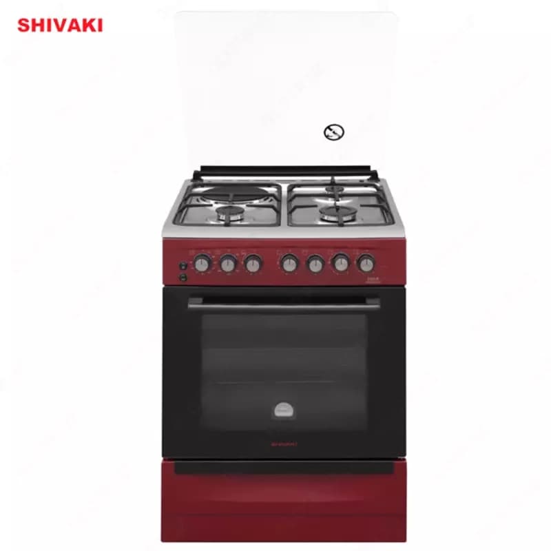 Комбинированная плита Shivaki 6302-K Бордовый — 4