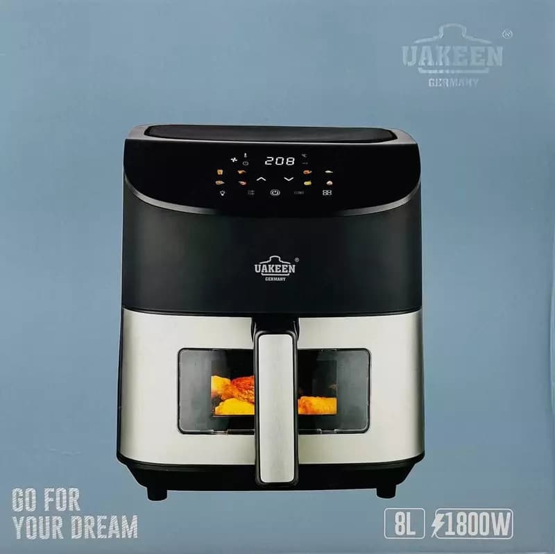 Аэрогриль ”UAKEEN” ZL-1705, 1800W, 5 л (Серебристый/черный) — 2