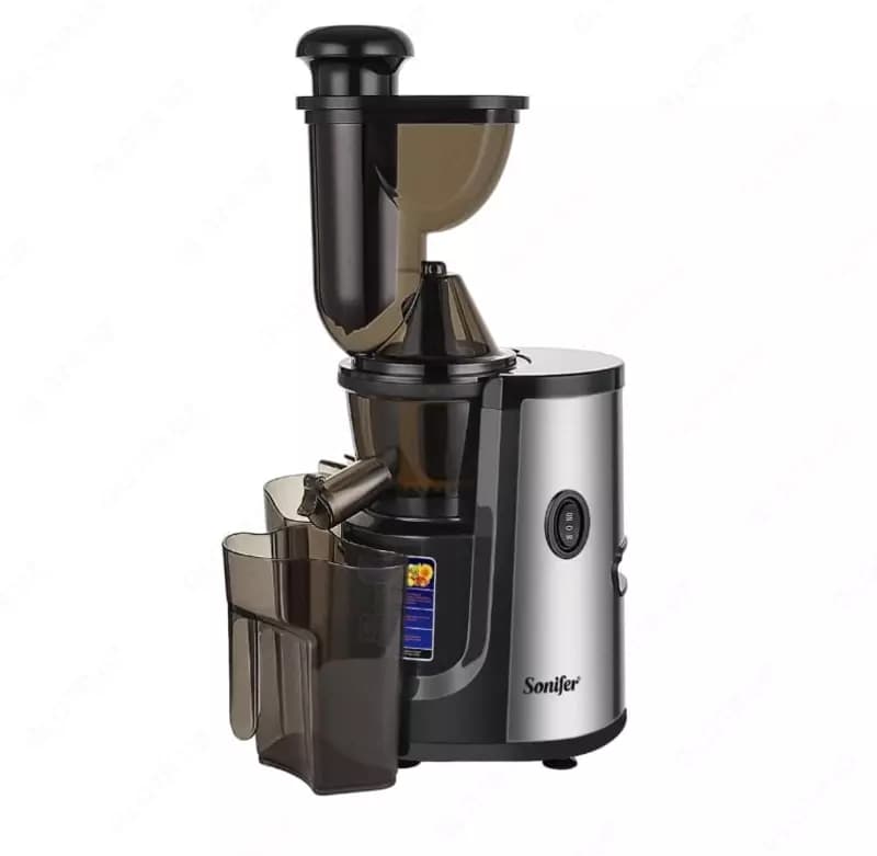 Бытовая соковыжималка (шнековая) ”Sonifer” SF-5541, 2500-2700Вт, емкость 1 л. (Китай) Металлик/Черная — 1