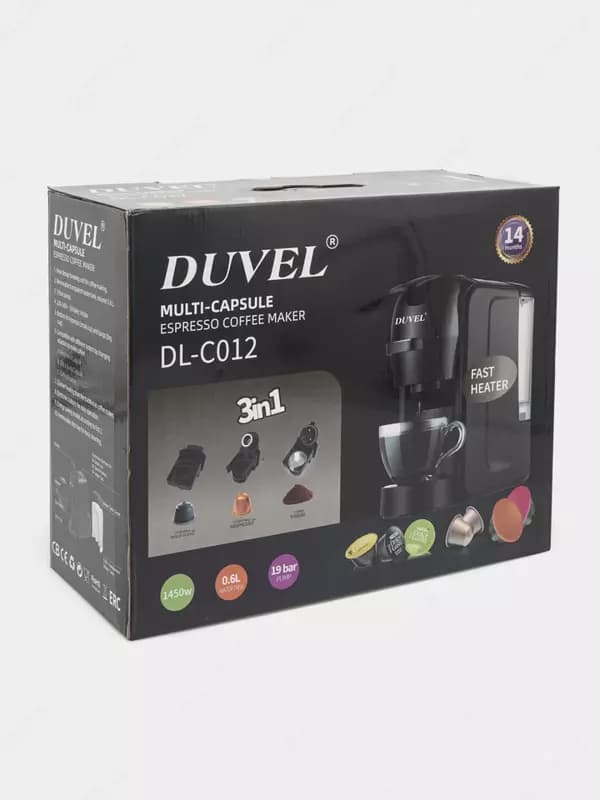 Капсульная кофемашина Multi-Capsule Espresso 3 в 1 ”DUVEL” DL-C012, 1450W, 0.6 л. (Германия) — 2