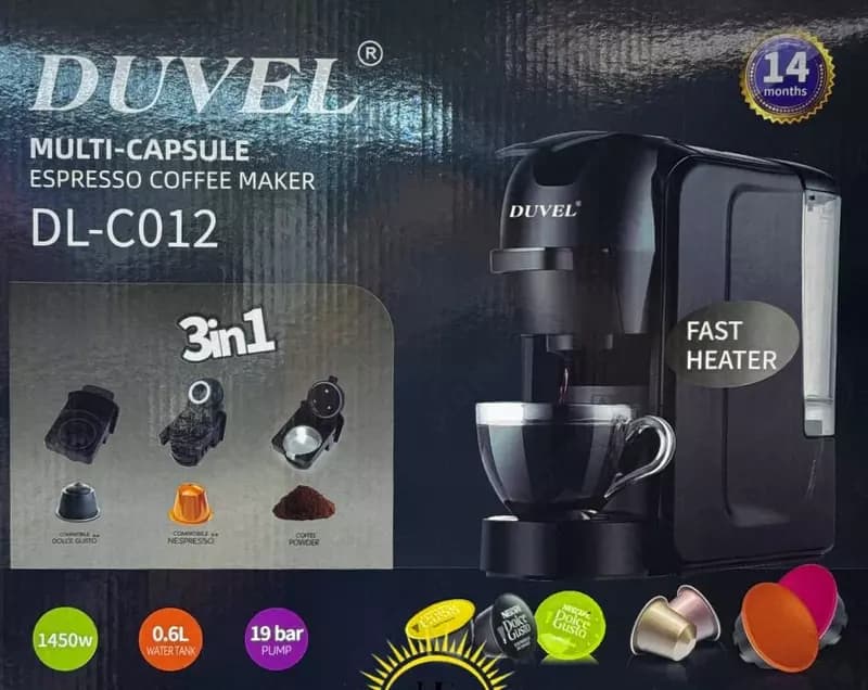 Капсульная кофемашина Multi-Capsule Espresso 3 в 1 ”DUVEL” DL-C012, 1450W, 0.6 л. (Германия) — 3