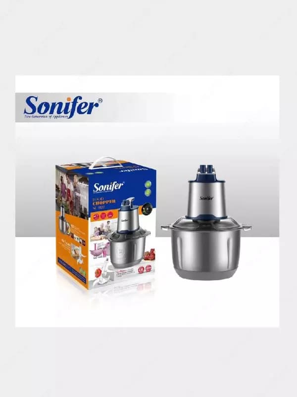 Электрический измельчитель (чоппер) ”Sonifer” SF-8122, 400Вт, 4 л., ножи нерж. сталь (Китай) Стальной — 2