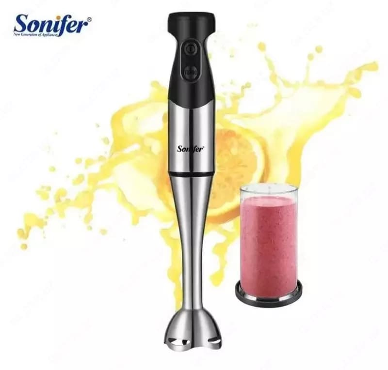 Погружной блендер ”Sonifer” SF-8030, 500W (Стальной/черный) — 1