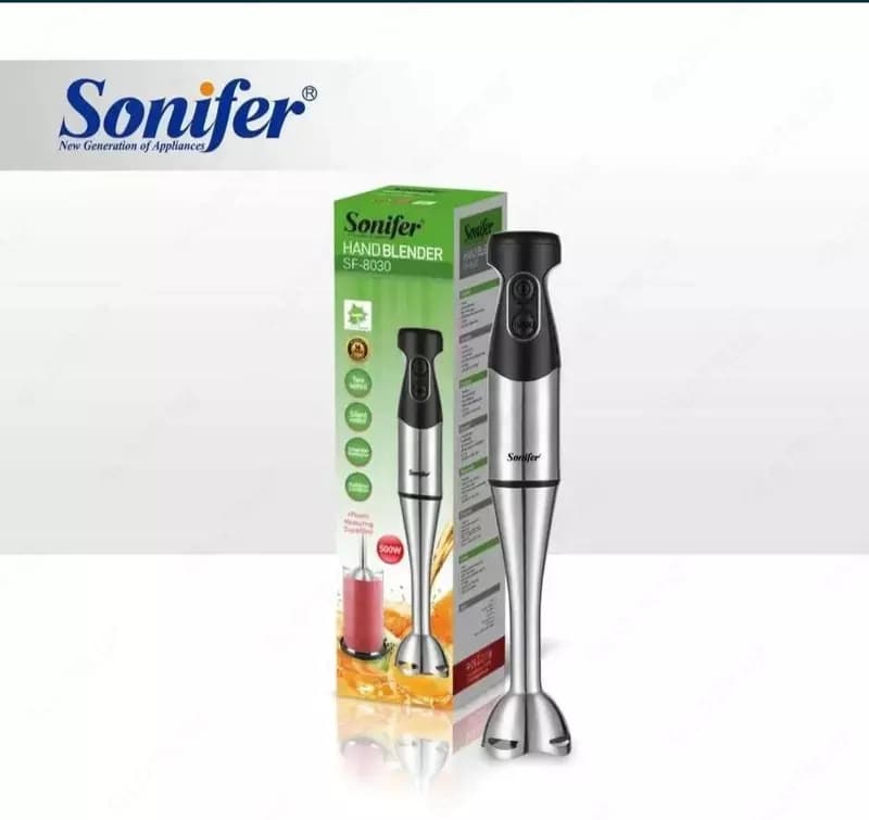 Погружной блендер ”Sonifer” SF-8030, 500W (Стальной/черный) — 2