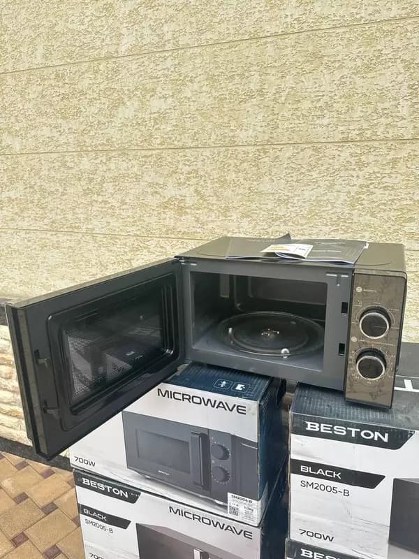 Микроволновая печь ”BESTON” SM2005-МВ, 700W, 20 л (Черная/серебристая) — 3