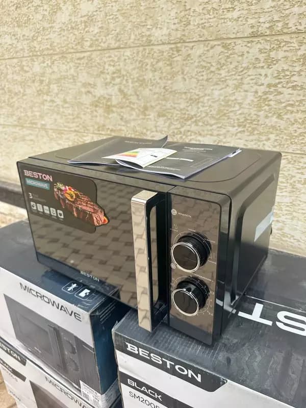 Микроволновая печь ”BESTON” SM2005-МВ, 700W, 20 л (Черная/серебристая) — 4