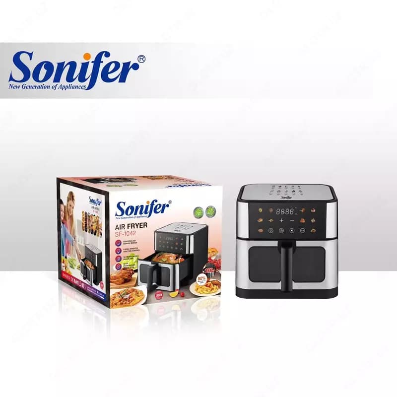 Аэрогриль ”SONIFER” SF-1042, 1800W 10 л (Серебристый/черный) — 1