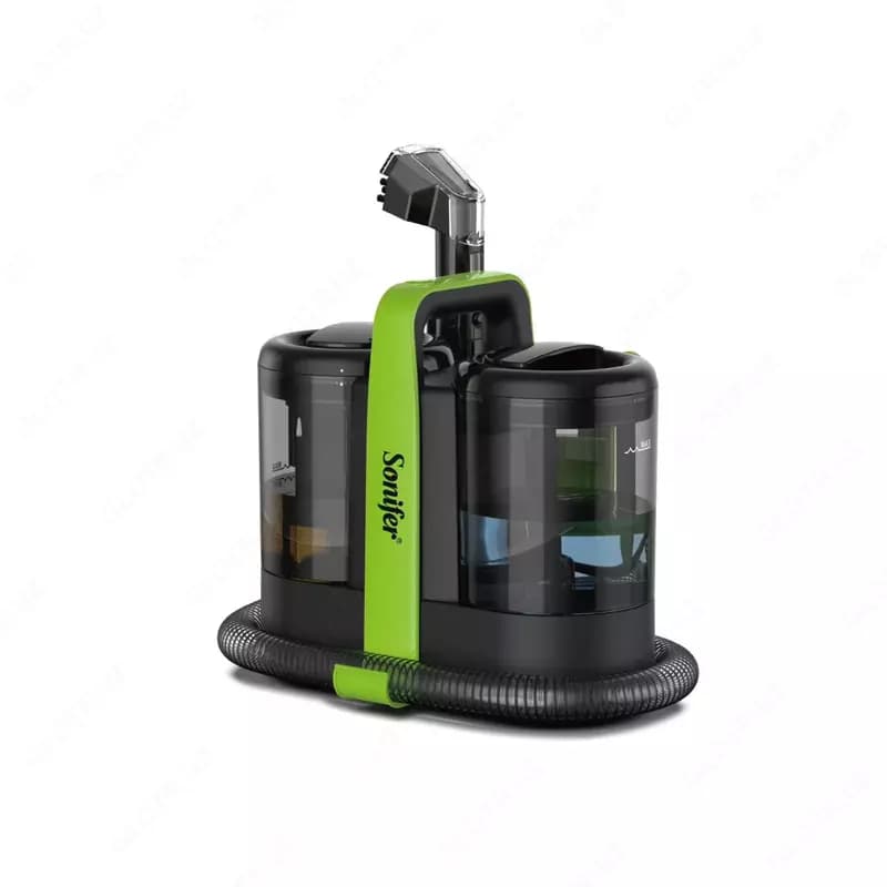 Моющий пылесос ”SONIFER” SF-2251, 450W, 0.8 л (Черный/зеленый) — 2
