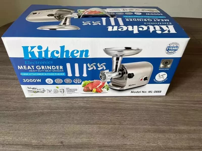 Электрическая мясорубка ”KITCHEN” ML-0888, 3000W (Золотистый) — 2